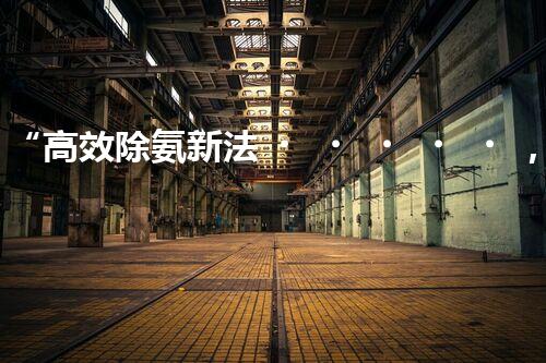 “高效除氨新法，破解氨氮廢水超標(biāo)難題”